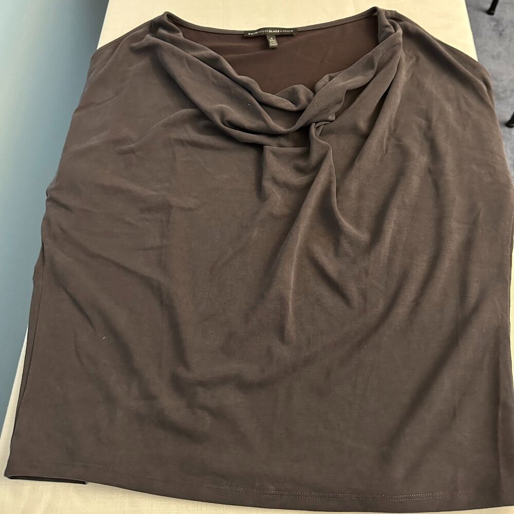 WHBM sandwashed silk top